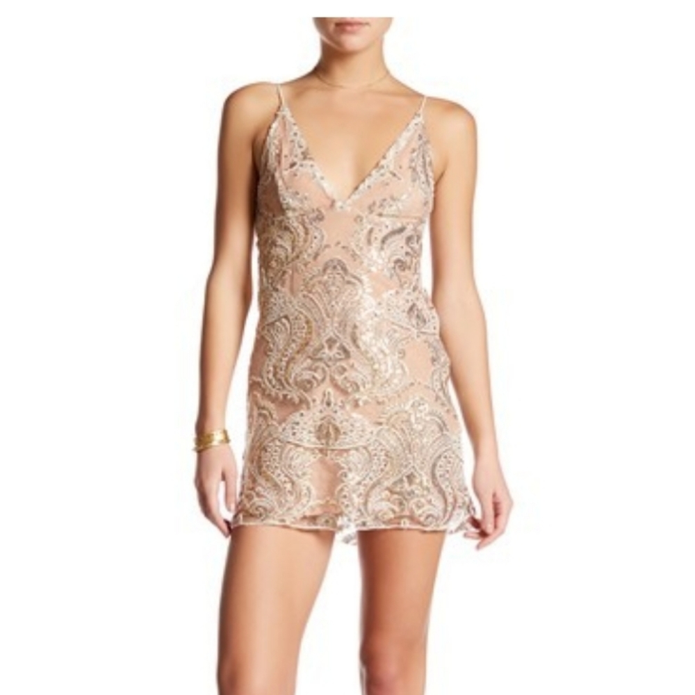Free People Night Shimmers Mini Dress